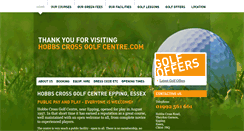 Desktop Screenshot of hobbscrossgolfcentre.com